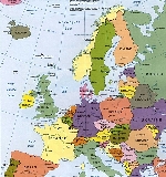 Political map Европы