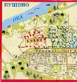 Map of Pushchino