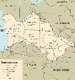 Map Turkmenistan in English